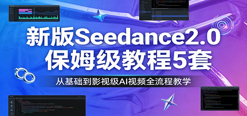 新版Seedance2.0保姆级教程5套:从基础到影视级AI视频全流程教学-智云网