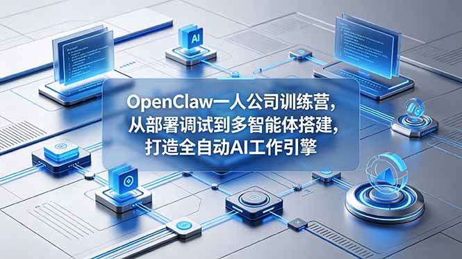 (18789期)OpenClaw 一人公司训练营,从部署调试到多智能体搭建,打造全自动 AI 工作引擎-智云网
