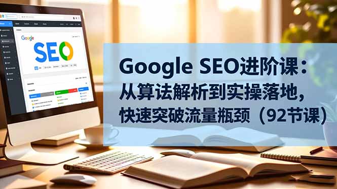 Google SEO进阶课：从算法解析到实操落地，快速突破流量瓶颈(92节课-智云网