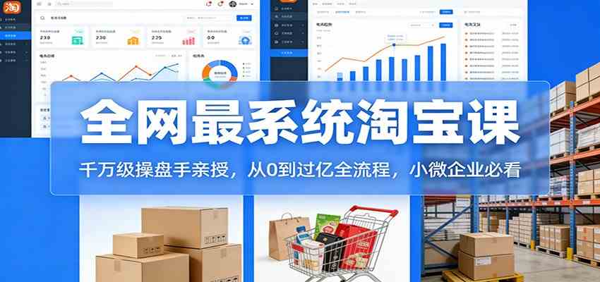 淘宝天猫系统课:千万级操盘手亲授,从0到过亿全流程,小微企业必看-智云网