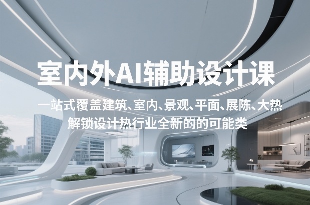 室内外AI设计课,一站式覆盖建筑、室内、景观、平面、展陈五大热门品类,解锁设计行业的全新可能-智云网