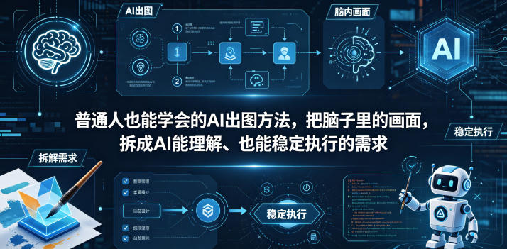 普通⼈也能学会的AI出图⽅法,把脑子里的画面,拆成AI能理解、也能稳定执行的需求【文档】-智云网