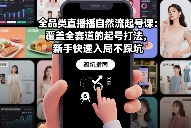 全品类直播自然流起号课:覆盖全赛道的起号打法,新手快速入局不踩坑-智云网