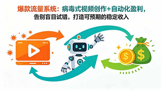 爆款流量系统：病毒式视频创作+自动化盈利，告别盲目试错，打造可预期的稳定收入-智云网