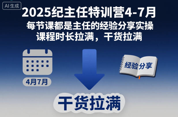 2025纪主任特训营4-7月，每节课都是主任的经验分享实操，课程时长拉满，干货拉满-智云网