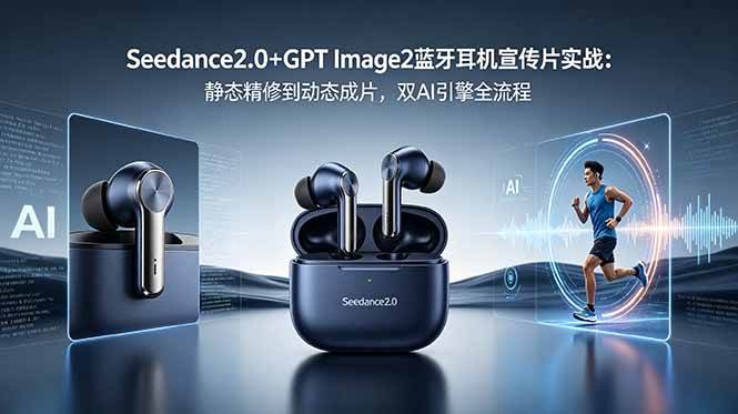 （18730期）Seedance2.0+GPT Image2蓝牙耳机宣传片实战：静态精修到动态成片，双AI引擎全流程-智云网