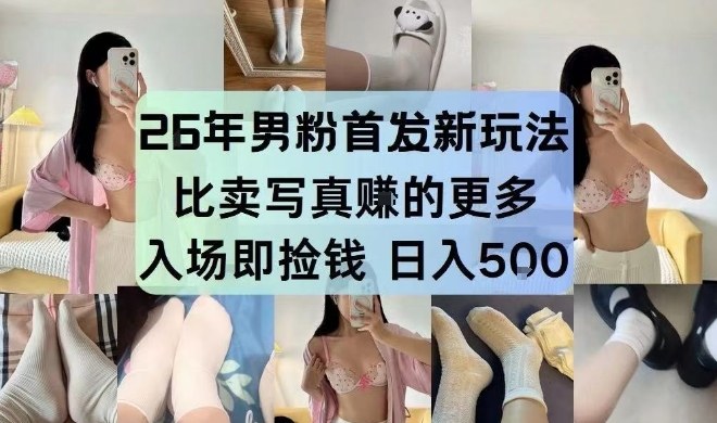 26年男粉首发最新3.0玩法,独此一家,比卖写真賺的更多,入场即捡钱,日入5张【揭秘】-智云网