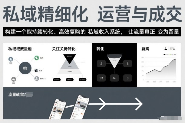 私域精细化运营与成交,构建一个能持续转化、高效复购的私域收入系统,让流量真正变为留量-智云网