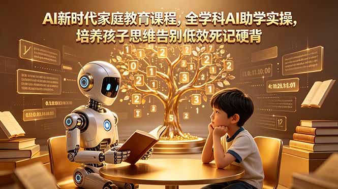 AI新时代家庭教育课程,全学科AI助学实操,培养孩子思维告别低效死记硬背-智云网