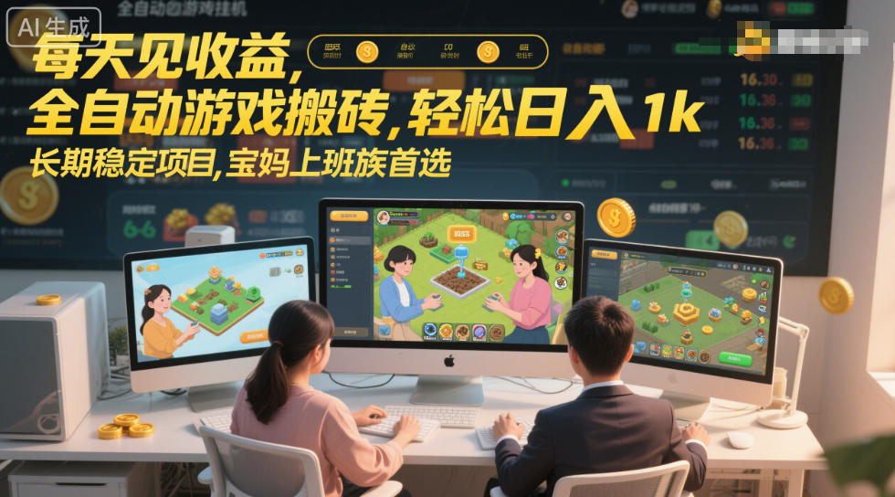 每天见收益,全自动游戏搬砖,轻松日入1k,长期稳定项目,宝妈上班族首选【揭秘】-智云网