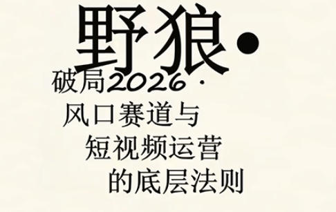 野狼团队·多平台实操运营课,覆盖AI口播、服装、好物、漫剪等热门玩法(更新4月)-智云网