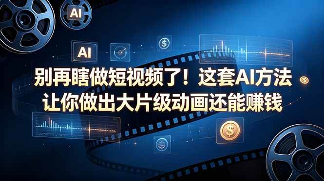 (18549期)别再瞎做短视频了!这套 AI 方法让你做出大片级动画还能赚钱【原创双语字幕】-智云网