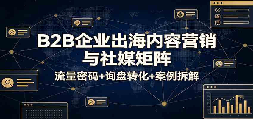 B2B企业出海内容营销与社媒矩阵:流量密码+询盘转化+案例拆解-智云网