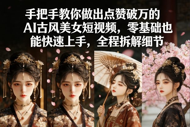 手把手教你做出点赞破万的AI古风美女短视频，零基础也能快速上手，全程拆解细节-智云网