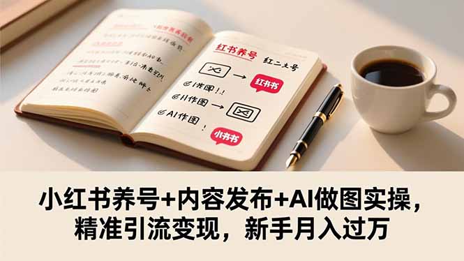 小红书养号+内容发布+AI做图实操,精准引流变现,新手月入过万-智云网
