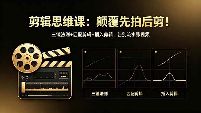 (18285期)剪辑思维课:颠覆先拍后剪!三镜法则+匹配剪辑+插入剪辑,告别流水账视频-智云网