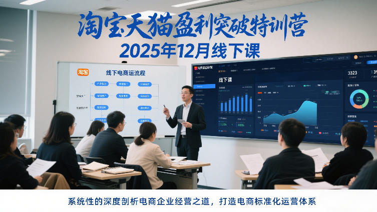 淘宝天猫盈利突破特训营25年12月线下课,系统性的深度剖析电商企业经营之道,打造电商标准化运营体系-智云网