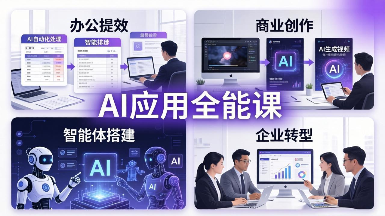 AIGC 应用全能课:办公提效、商业创作、智能体搭建、企业转型,一站式学会AI应用-智云网