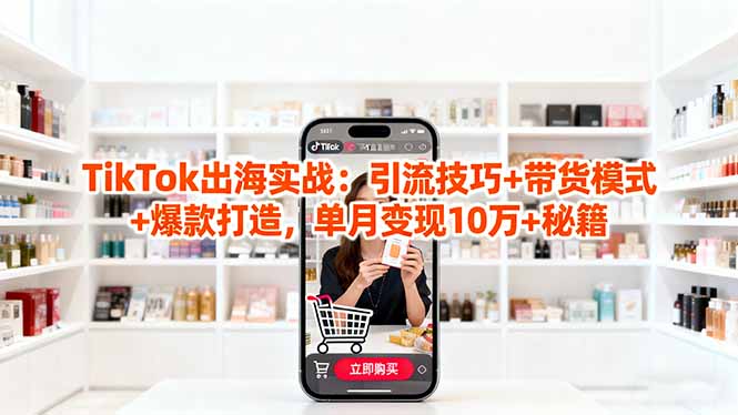 「TikTok出海实战」引流技巧+带货模式+爆款打造，单月变现10万+秘籍-智云网