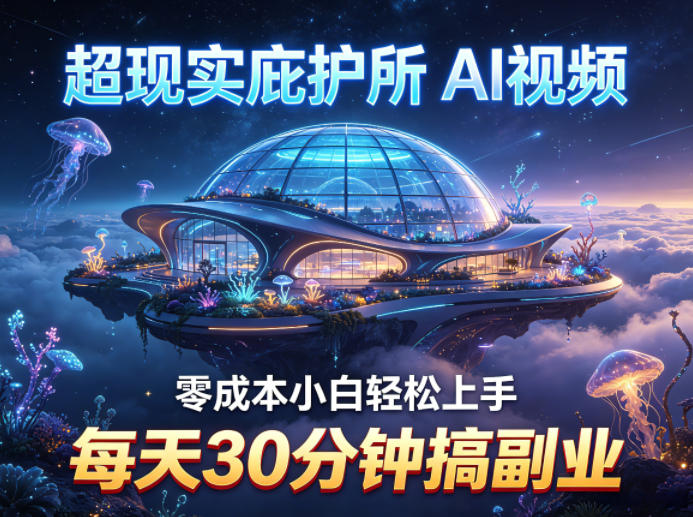 超现实庇护所AI视频项目拆解,零成本小白轻松上手,每天30分钟搞副业-智云网