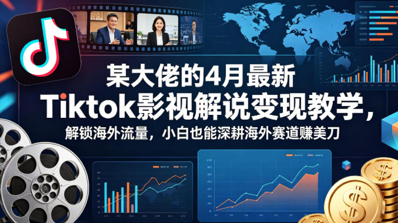 某大佬的4月最新Tiktok影视解说变现教学,解锁海外流量,小白也能深耕海外赛道賺美刀(更新)-智云网