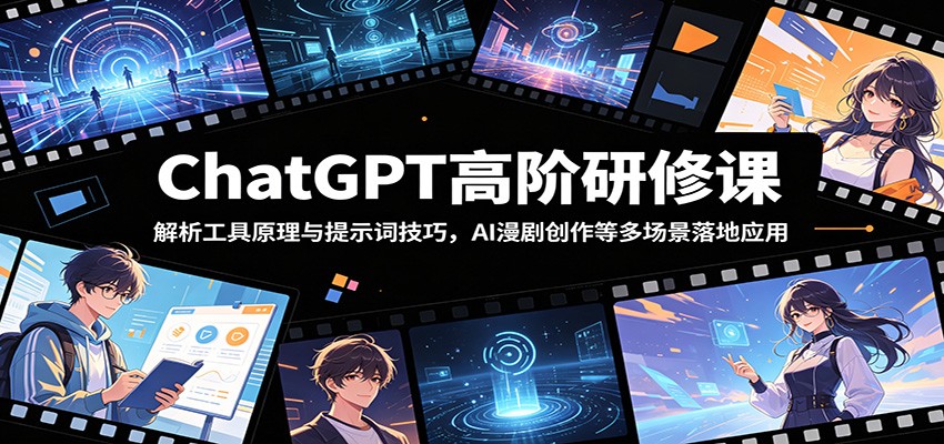 ChatGPT高阶研修课:解析工具原理与提示词技巧,AI漫剧创作等多场景落地应用-智云网