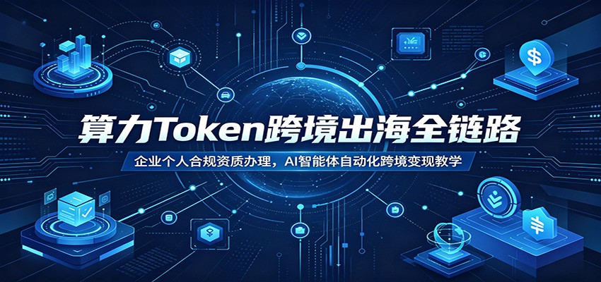 算力Token跨境出海全链路：企业个人合规资质办理，AI智能体自动化跨境变现教学-智云网