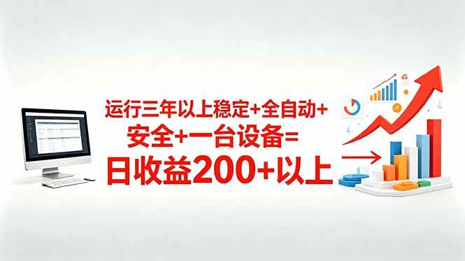 (18773期)三年以上稳定+全自动+安全+一台设备=日收益200+-智云网