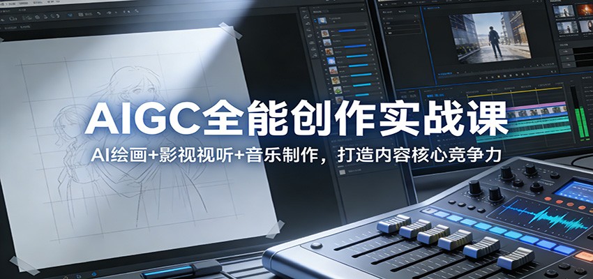 AIGC全能创作实战课：AI绘画+影视视听+音乐制作，打造内容核心竞争力-智云网