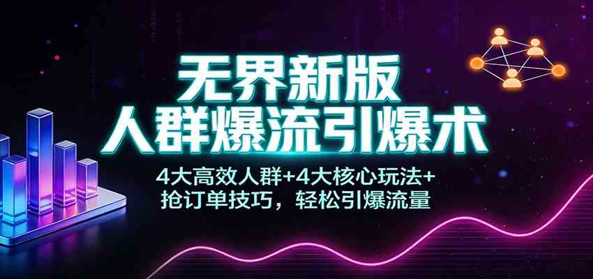 无界新版人群爆流引爆术:4大高效人群+4大核心玩法+抢订单技巧,轻松引爆流量-智云网