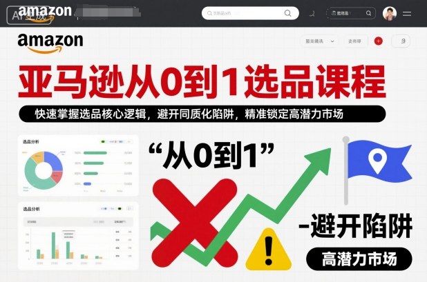 亚马逊从0到1选品课程，快速掌握选品核心逻辑，避开同质化陷阱，精准锁定高潜力市场（更新）-智云网