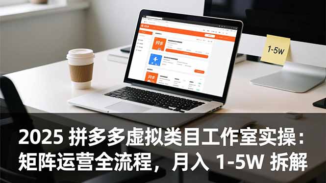 2025 拼多多虚拟类目工作室实操：矩阵运营全流程，月入 1-5W 拆解-智云网