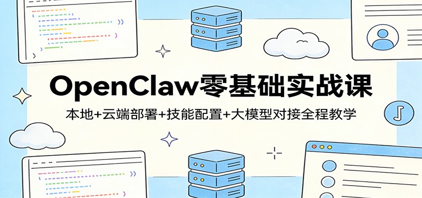 OpenClaw零基础实战课:本地+云端部署+技能配置+大模型对接全程教学-智云网