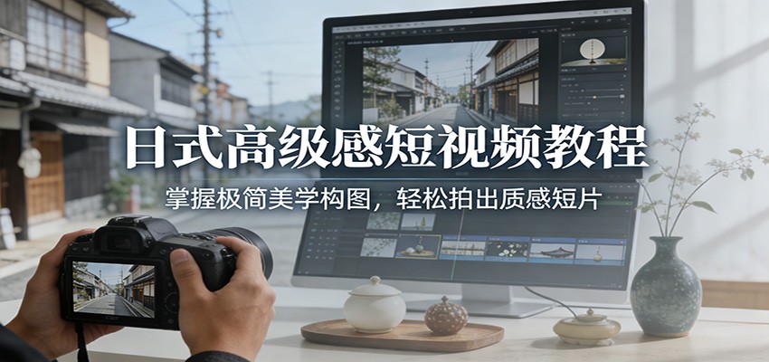 日式高级感短视频教程:掌握极简美学构图,轻松拍出质感短片-智云网