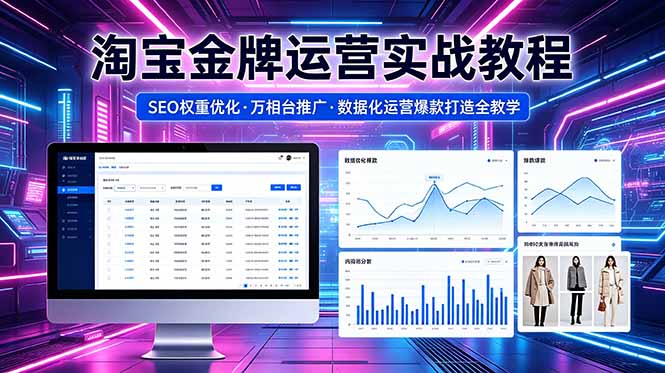 2026 淘宝金牌运营实战教程,SEO权重优化万相台推广,数据化运营爆款打造全教学-智云网