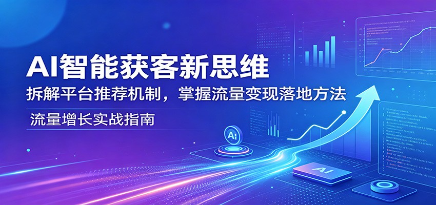 AI智能获客新思维:拆解平台推荐机制,掌握流量变现落地方法-智云网