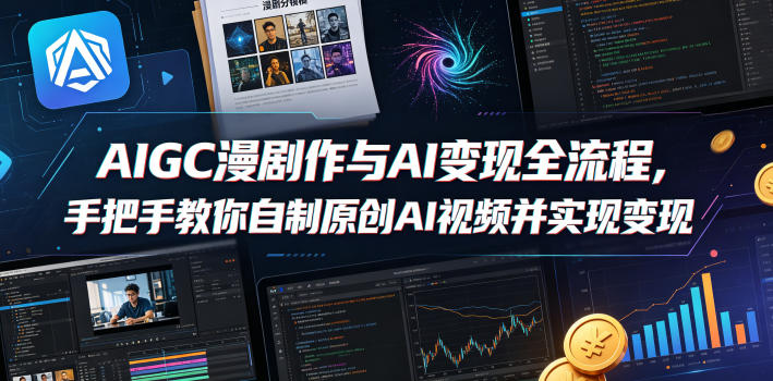 AIGC漫剧创作与AI变现全流程,手把手教你自制原创AI视频并实现变现-智云网