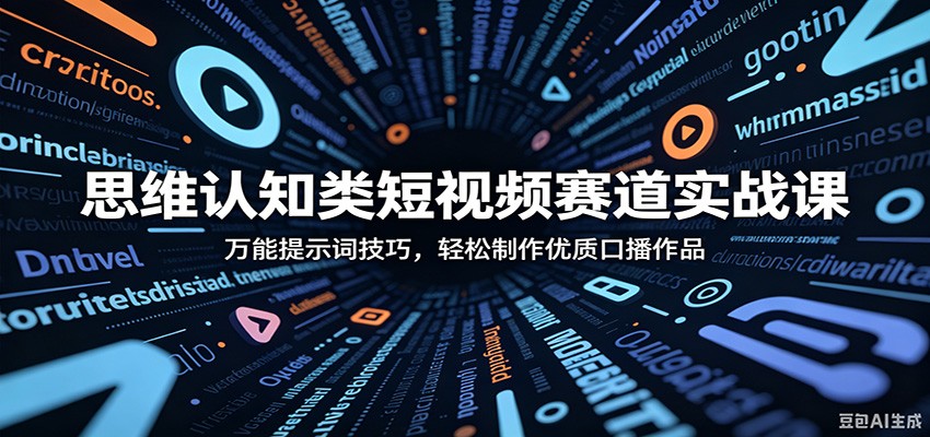 思维认知类短视频赛道实战课:万能提示词技巧,轻松制作优质口播作品-智云网