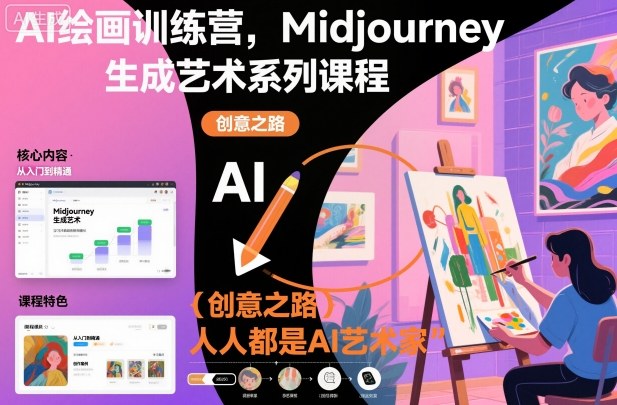 AI绘画训练营，Midjourney生成艺术系列课程，人人都是AI艺术家-智云网