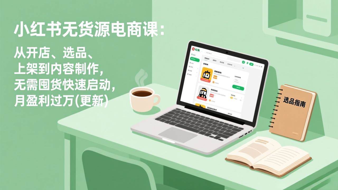 （19003期）小红书无货源电商课(6月22更新)：从开店、选品、上架到内容制作，无需囤货快速启动，月盈利过万-智云网