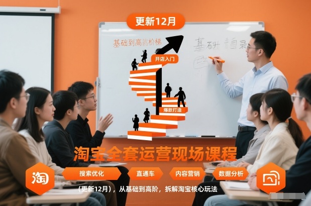 淘宝全套运营现场课程(更新26年1月),从基础到高阶,拆解淘宝核心玩法-智云网