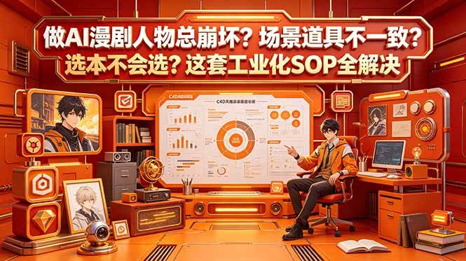 （18850期）做AI漫剧人物总崩坏？场景道具不一致？选本不会选？这套工业化SOP全解决 (更新)-智云网