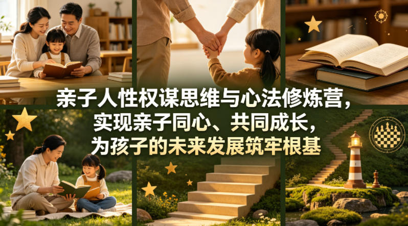 亲子人性权谋思维与心法修炼营,实现亲子同心、共同成长,为孩子的未来发展筑牢根基【音频】-智云网