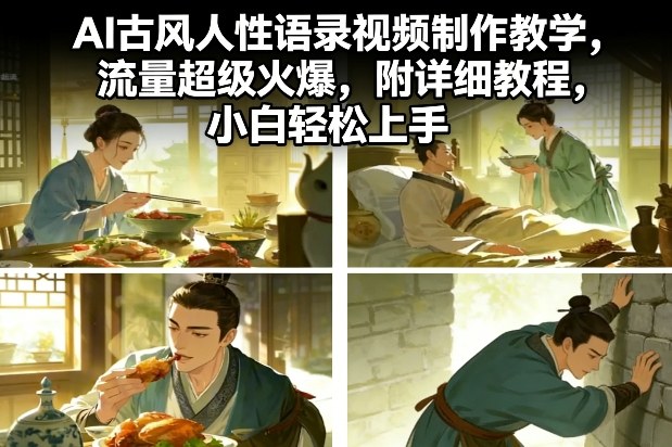 AI古风人性语录视频制作教学,流量超级火爆,附详细教程,小白轻松上手-智云网