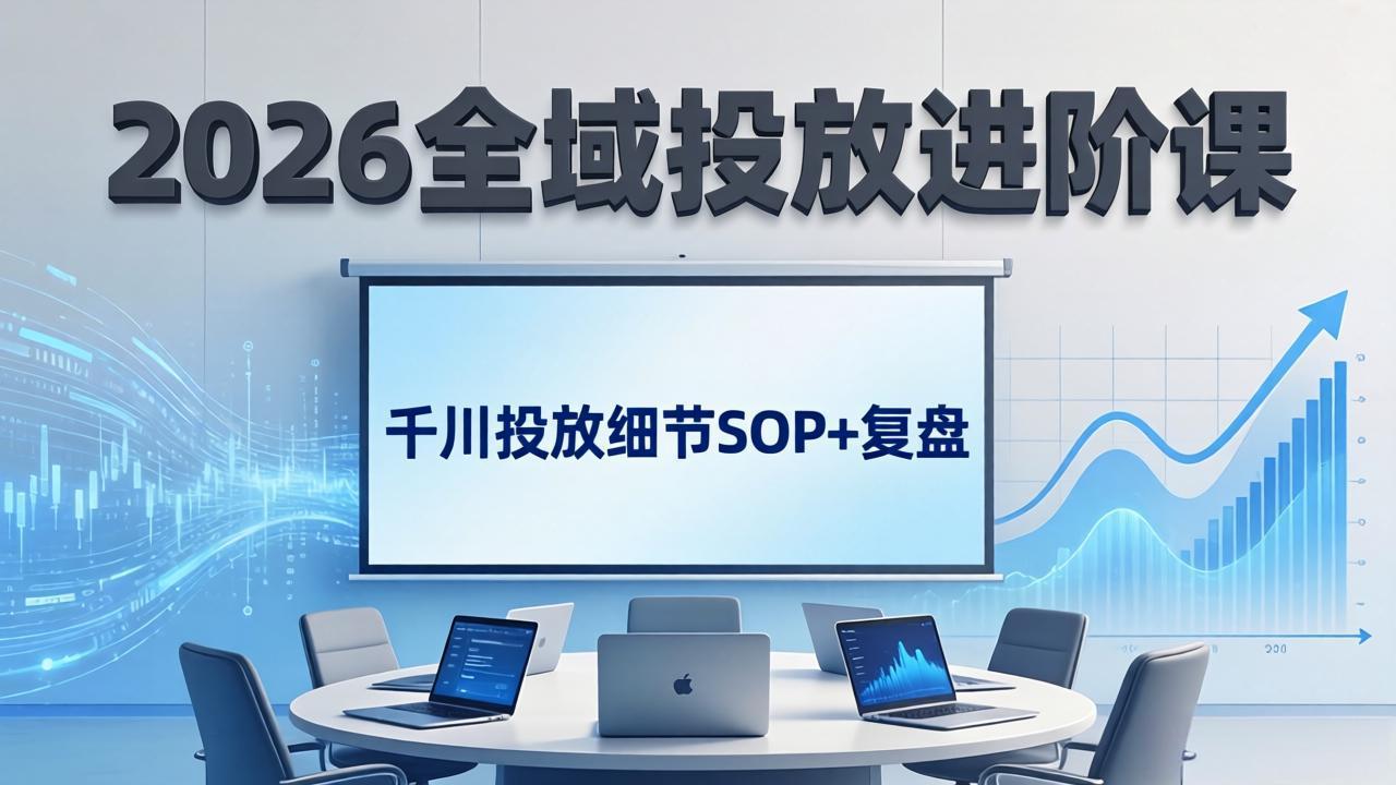 2026全域投放进阶课：杭州线下3天实战，千川投放细节SOP+复盘，撬动自然流量-智云网