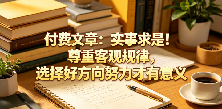付费文章:实事求是!尊重客观规律,选择好方向努力才有意义-智云网