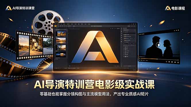 AI导演特训营电影级实战课,零基础也能掌握分镜构图与主流模型用法,产出专业质感AI短片-智云网