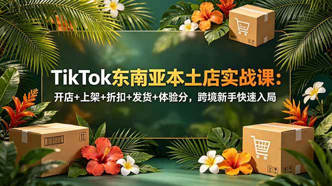 (18984期)TikTok东南亚本土店实战课:开店+上架+折扣+发货+体验分,跨境新手快速入局-智云网