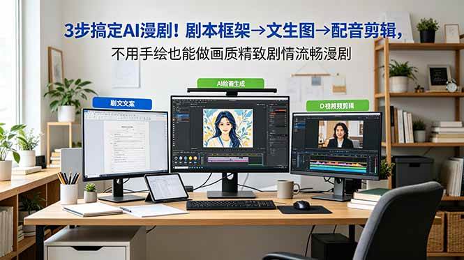 （18866期）3步搞定AI漫剧！剧本框架→文生图→配音剪辑，不用手绘也能做画质精致剧情流畅漫剧-智云网