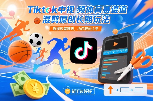 Tiktok中视频体育赛道混剪原创长期玩法,靠播放量賺米,小白轻松上手-智云网